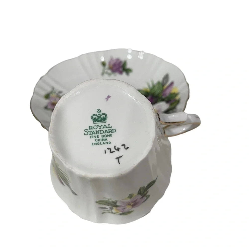 Royal Standard, Teacup and Saucer, bone China, made in England.